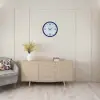 Lacivert Çerçeveli Beyaz Kadran 36 Cm Duvar Saati