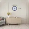 Lacivert Çerçeveli Beyaz Kadran 36 Cm Duvar Saati