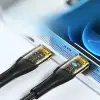 Led Işık Uçlu Sağlam İp Kablolu USB to Lightning Hızlı Şarj Kablosu