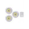 Led Lamba 3lü Uzaktan Kumandalı Yapışkanlı