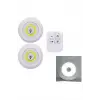 Led Lamba 3lü Uzaktan Kumandalı Yapışkanlı