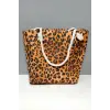 Leopar Desenli Plaj Çantası