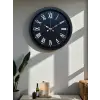 Luxury Black 40 Cm Metal Duvar Saati