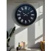 Luxury Black 40 Cm Metal Duvar Saati