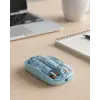Mavi Kablosuz Mouse Bluetooth Ve Usb Çift Mod Bağlantılı