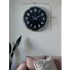 Modern 40 Cm Metal Krom Standart Duvar Saati