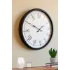 Modern 52 Cm Black & White Roma Rakamlı Metal Duvar Saati