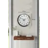 Modern Klasik 40 Cm Krom Metal Duvar Saati