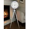 Modern Line Beyaz Tripod Ayaklı Saat