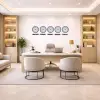 Modern Mor 36 Cm 5 li Tabealalı Dünya Saatleri
