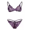 Mor Dantelli Sütyen Ve Gstring Takımı IEG2087