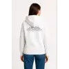 Nihilist Penguen Özel Tasarım Oversize Kapüşonlu Sweatshirt - Beyaz