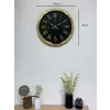 Noble Gold Black 40 Cm Metal Duvar Saati