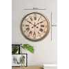 Nostalji Stil 40 Cm Metal Eskitme Duvar Saati