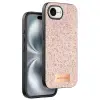 Onegif Apple İphone 16e Bright Simli Kapak - Pembe