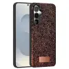 Onegif Samsung Galaxy S25 Bright Simli Kapak - Derin Mor
