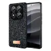 Onegif Xiaomi Redmi Note 14 Pro 5g Bright Simli Kapak - Siyah