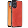 Oppo A38 Kılıf Aras Deri Kapak - Kırmızı