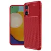 Oppo A38 Kılıf Auto Focus Karbon Kapak - Kırmızı