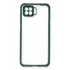 Oppo A73 Kılıf Miami Şeffaf Silikon - Koyu Yeşil