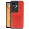 Oppo Reno 11f Kılıf Aras Deri Kapak - Kırmızı