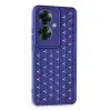 Oppo Reno 11f Kılıf Petek Silikon Kapak - Lacivert