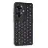 Oppo Reno 11f Kılıf Petek Silikon Kapak - Siyah