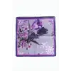 Orkide Desenli Zr Şifon Fular 50*50 cm