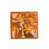 Papatya Desenli Zr Şifon Fular 50*50 cm