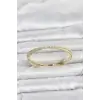 Pirinç Gold Renk Zirkon Taşlı Çapraz Model Kadın Bileklik