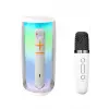 Pluse 6 Mikrofonlu RGB Kablosuz Hoparlör - Beyaz