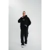 POLIZEI Premium Kalite Kapşonlu Dijital Patchli SweatShirt - Siyah
