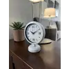 Premium Beyaz 25 x 20 Cm Metal Masa Saati