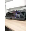 Q Klavye Rgb Işıklı Klavye Ve Mouse Seti Kablolu Mouse Hediyeliş