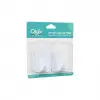 Qlux L-00735 2pcs Opak Beyaz Plastik Askı