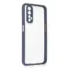 Realme 7 Kılıf Miami Şeffaf Silikon - Gri
