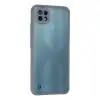 Realme C21 Kılıf Montreal Silikon Kapak - Gri