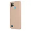Realme C21 Kılıf Nano İçi Kadife Silikon - Pudra
