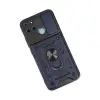 Realme C25y Kılıf Pars Lens Yüzüklü Silikon - Lacivert