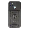 Realme C25y Kılıf Pars Lens Yüzüklü Silikon - Siyah
