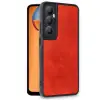 Realme C65 Kılıf Aras Deri Kapak - Kırmızı
