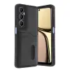 Realme C65 Sara Kartvizitli Deri Kılıf - Siyah