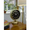 Retro Elegance 25 x 20 Cm Eskitme Metal Masa Saati