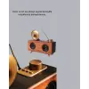 Retro Gramafon Bluetooth Hoparlör Çift Stereo Sesli Fm Radyo Destekli
