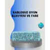 Retro Tarz Kablosuz Klavye Mouse Seti – 104 Tuşlu, Ergonomik Tasarım