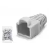 Rj45 Konnektör Papuç - 100 Adet Gri / Ekonomik Poşet Paket ND2434