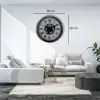Roma Atlas Silver 60 Cm Çarklı Krom Duvar Saati