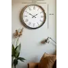 Roma Zarafeti Krom 52 Cm Metal Duvar Saati