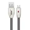S53 Led Işıklı Micro Usb Kablo 1m 3a - Siyah