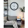 Sade & Şık Siyah 40 Cm Metal Dekoratif Duvar Saati